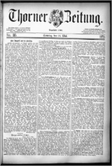 Thorner Zeitung 1879, Nro. 115 + Beilagenwerbung