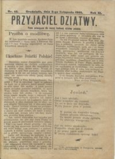 Przyjaciel Dziatwy : pismo poświęcone dla naszej kochanej dziatwy polskiej 1905.11.02 nr 44