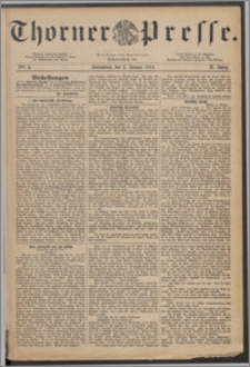 Thorner Presse 1884, Jg. II, Nro. 4 + Extrablatt