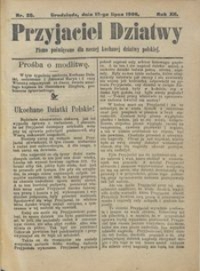 Przyjaciel Dziatwy : pismo poświęcone dla naszej kochanej dziatwy polskiej 1906.07.12 nr 28