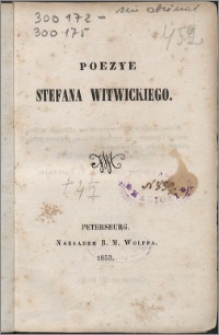 Poezje Stefana Witwickiego
