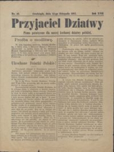 Przyjaciel Dziatwy : pismo poświęcone dla naszej kochanej dziatwy polskiej 1911.11.14 nr 46