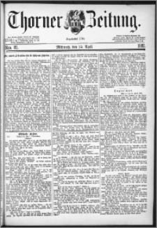 Thorner Zeitung 1882, Nro. 85