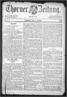 Thorner Zeitung 1884, Nro. 4 + Extra-Beilage