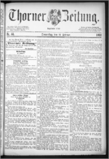 Thorner Zeitung 1884, Nro. 44 + Beilagenwerbung