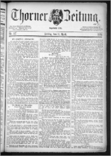 Thorner Zeitung 1884, Nro. 87 + Extra-Beilage