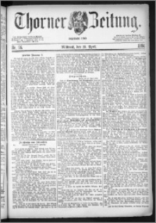 Thorner Zeitung 1884, Nro. 95