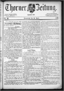 Thorner Zeitung 1884, Nro. 98