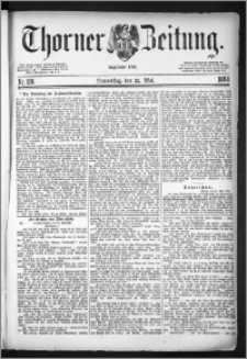 Thorner Zeitung 1884, Nro. 119 + Beilagenwerbung