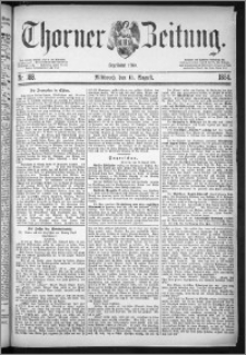 Thorner Zeitung 1884, Nro. 188 + Extra-Beilage