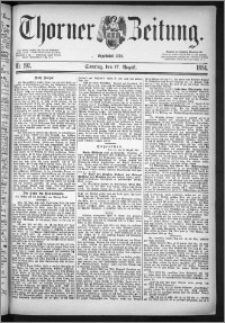 Thorner Zeitung 1884, Nro. 192