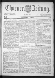 Thorner Zeitung 1885, Nro. 5 + Extra-Beilage