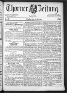 Thorner Zeitung 1886, Nro. 45