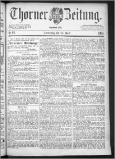 Thorner Zeitung 1886, Nro. 99