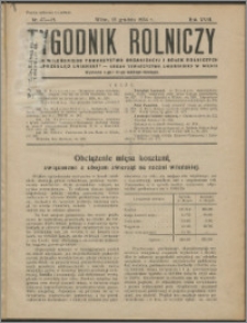 Tygodnik Rolniczy 1934, R. 18 nr 47/48