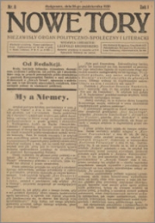 Nowe Tory : Niezawisły Organ Polityczno Społeczny i Literacki 1920.10.30 R.1 nr 8