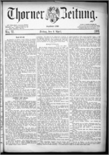 Thorner Zeitung 1880, Nro. 77