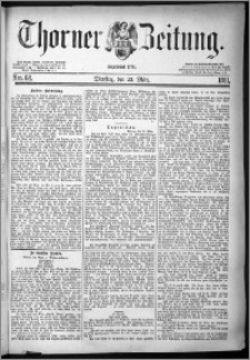 Thorner Zeitung 1881, Nro. 68 + Extra-Beilage