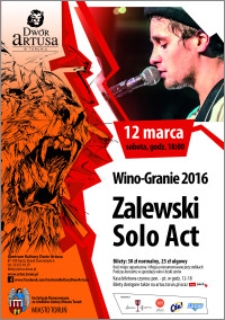 Wino-Granie 2016 Zalewski Solo Act : 12 marca