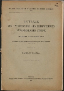 Beiträge zur Untersuchung des Lichtwechsels veränderlicher Sterne