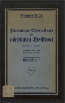 Spezialkarte der nördlichen Westfront