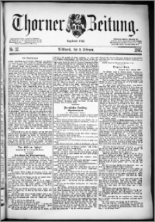 Thorner Zeitung 1887, Nr. 27