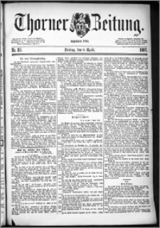 Thorner Zeitung 1887, Nr. 83