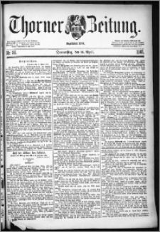 Thorner Zeitung 1887, Nr. 86