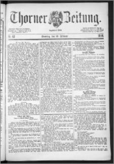 Thorner Zeitung 1888, Nr. 43