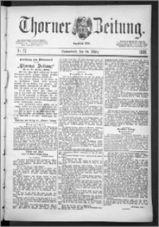 Thorner Zeitung 1888, Nr. 72