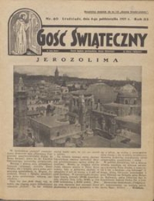 Gość Świąteczny 1929.10.06 R. XXXIII nr 40