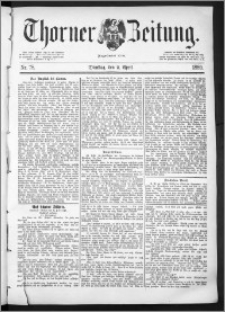 Thorner Zeitung 1889, Nr. 78