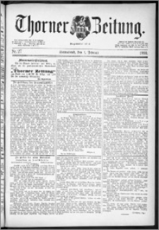 Thorner Zeitung 1890, Nr. 27