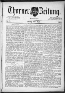 Thorner Zeitung 1890, Nr. 77