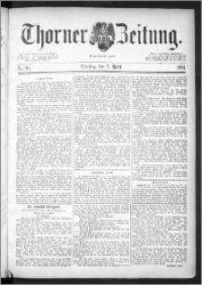 Thorner Zeitung 1891, Nr. 80