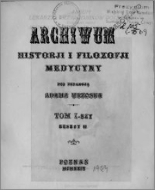 Archiwum Historii i Filozofii Medycyny 1924 t.1 z.2
