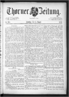 Thorner Zeitung 1891, Nr. 190 + Beilage