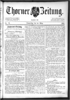 Thorner Zeitung 1892. Nr. 71