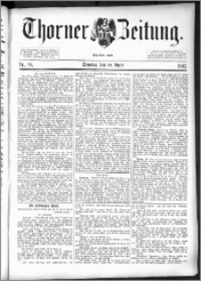 Thorner Zeitung 1892. Nr. 86 + Beilage