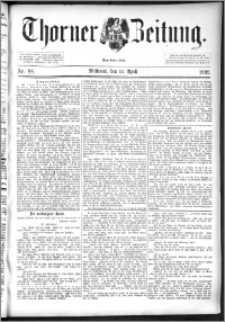 Thorner Zeitung 1892. Nr. 88