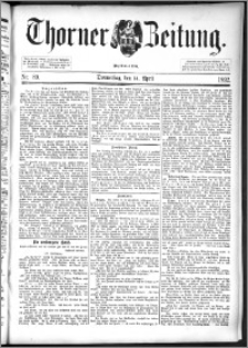 Thorner Zeitung 1892. Nr. 89