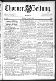 Thorner Zeitung 1892. Nr. 96 + Beilage