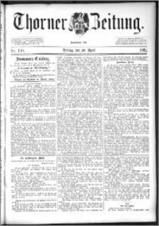 Thorner Zeitung 1892. Nr. 100