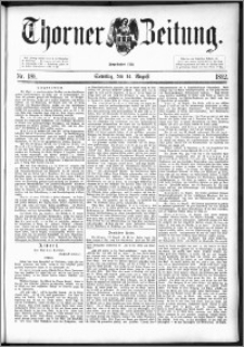 Thorner Zeitung 1892. Nr. 189 + Beilage