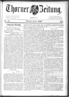 Thorner Zeitung 1892. Nr. 197