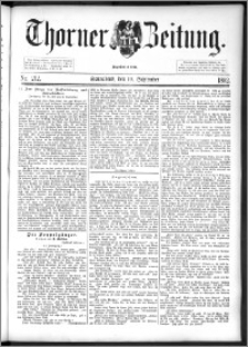 Thorner Zeitung 1892. Nr. 212