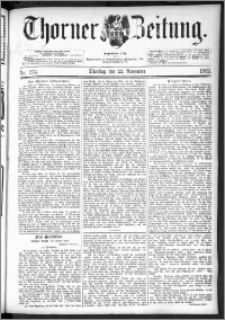 Thorner Zeitung 1892. Nr. 274