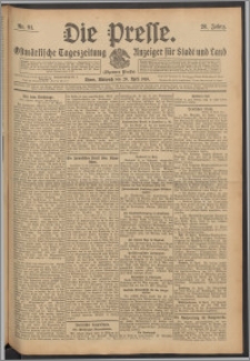 Die Presse 1910, Jg. 28, Nr. 91 Zweites Blatt, Drittes Blatt