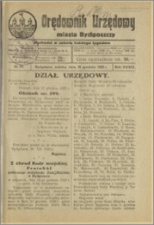 Orędownik Urzędowy Miasta Bydgoszczy, R.39, 1922, Nr 29