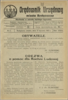 Orędownik Urzędowy Miasta Bydgoszczy, R.40, 1923, Nr 2